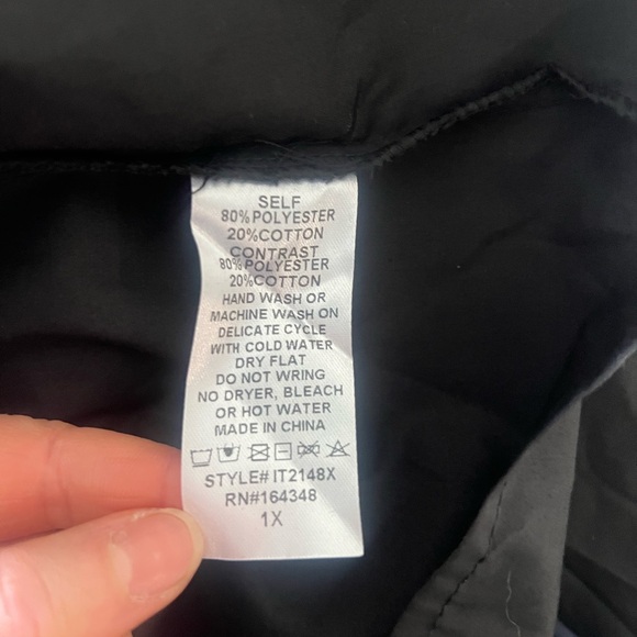 First Love Black Blouse with Cream Accents - Picture 2 of 2